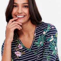 Joules Jade Print V Neck Bee Jersey Dress