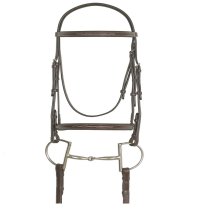 Ovation Fancy Raised Traditional Crown Padded Bridle with Reins