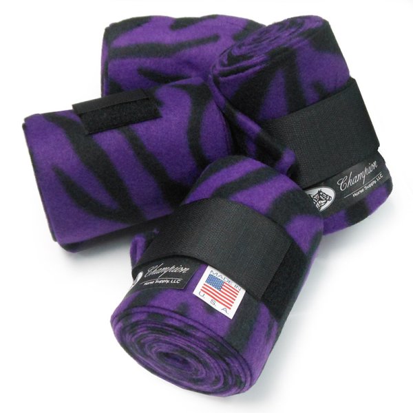 Champion Fleece Polo Wraps Zebra