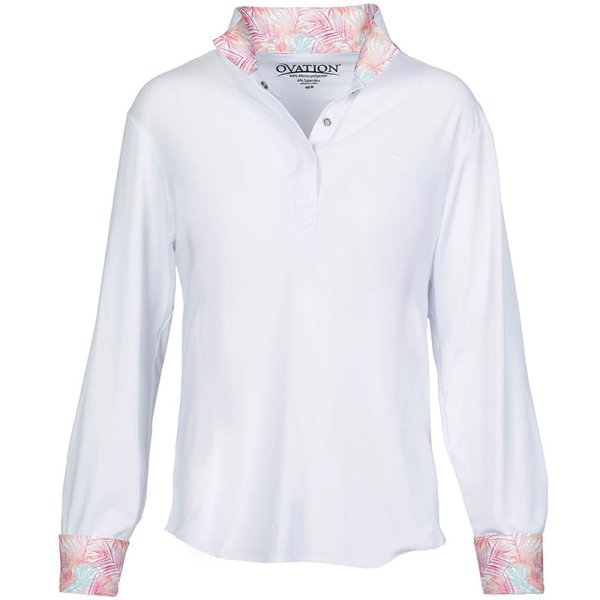 Ovation Ellie Show Shirt for Girls Tropical Palms