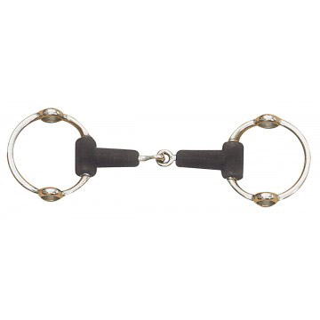Centaur Jointed Rubber Mouth Snaffle Gag Bit