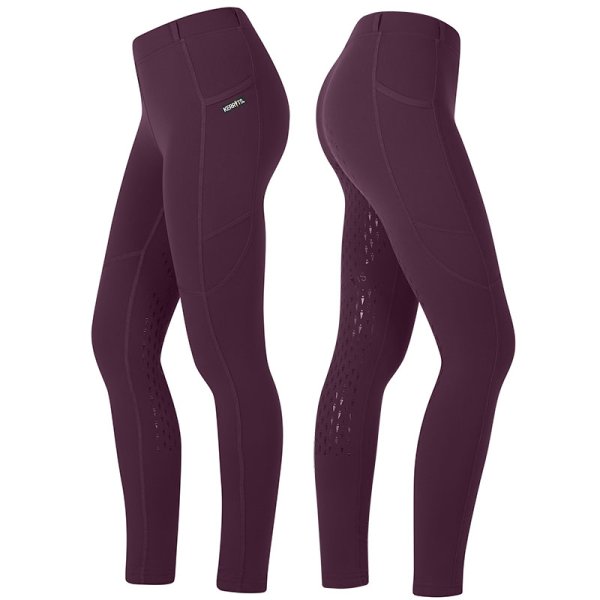 Kerrits Kids Ice Fil Full Seat Tech Tights Raisin XS, S