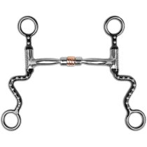 Myler Black Steel Seven Shank Comfort Snaffle with Copper Roller