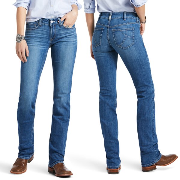 Ariat REAL Mid Rise Arrow Fit Catherine Straight Jeans