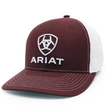 Ariat R112 Snapback White Embroidery Burgundy