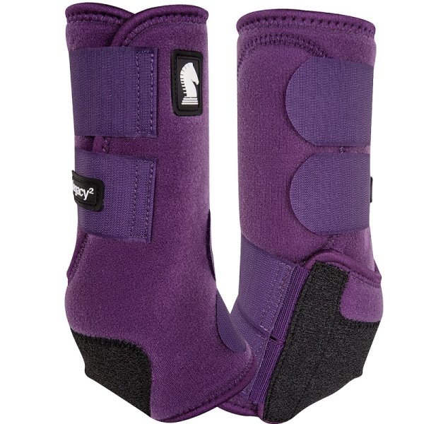 Classic Equine Legacy2 System Splint Boots in Eggplant - Hind