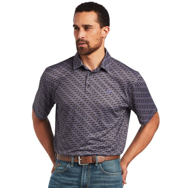 Ariat All Over Print Tek Polo Shirt - Fitted S