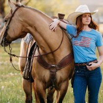 Ariat Paisley Flag T-Shirt for Women XL