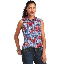 Ariat REAL Billie Jean Sleeveless Plaid Shirt Tropic Plaid