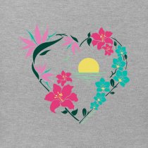 Life is Good Beach Flowers Crusher-LITE Vee T Shirt XL
