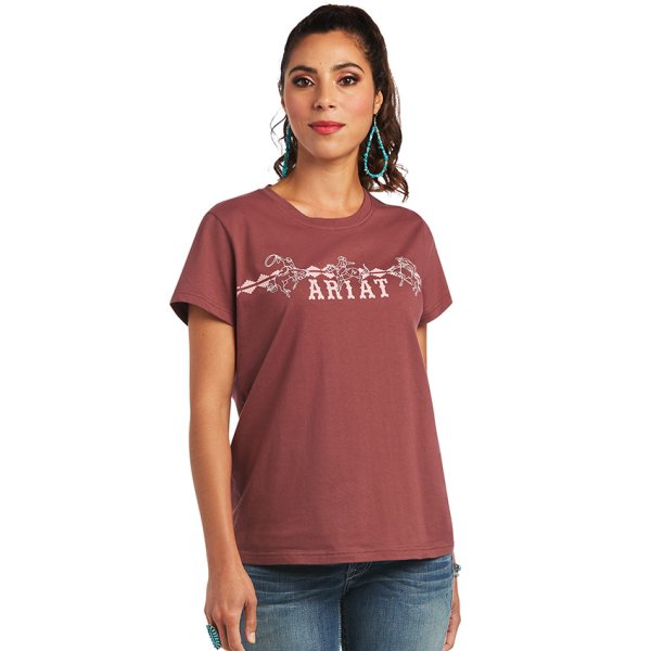 Ariat REAL Bucking Bronco T-Shirt for Women L