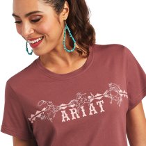 Ariat REAL Bucking Bronco T-Shirt for Women L