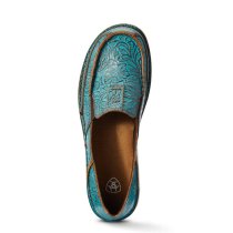 Ariat Floral Tooled Cruiser Shoes Turquoise