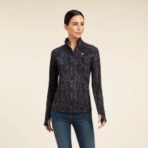 Ariat Lowell 2.0 1/4 Zip Baselayer Shirt in Bit Print M