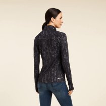 Ariat Lowell 2.0 1/4 Zip Baselayer Shirt in Bit Print M