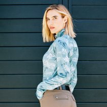 Ariat Lowell 2.0 1/4 Zip Baselayer Shirt in Frolic Print L