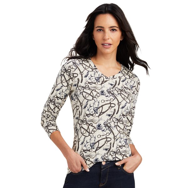Ariat Melange Print Long Sleeve T-Shirt L