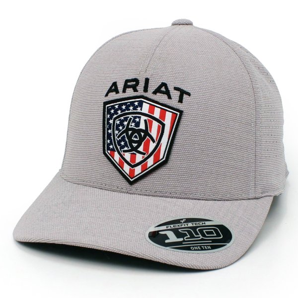 Ariat Snap Back FlexFit 110 USA Flag Ball Cap