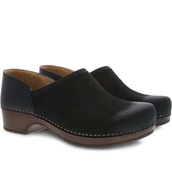 Dansko Brenna Burnished Suede Clogs