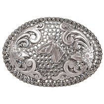Blazin Roxx Oval Horsehead Buckle with Rhinestones