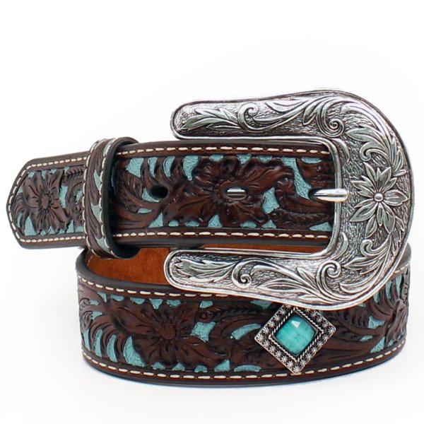 Ariat Girls Fashion Floral Embossed Belt