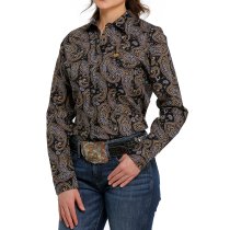 Cinch Paisley Snap Western Shirt for Women M