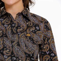 Cinch Paisley Snap Western Shirt for Women M