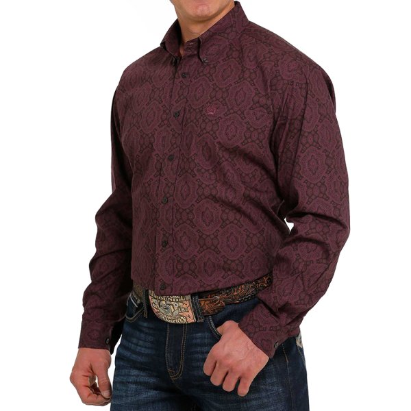 Cinch Paisley Western Shirt for Men L