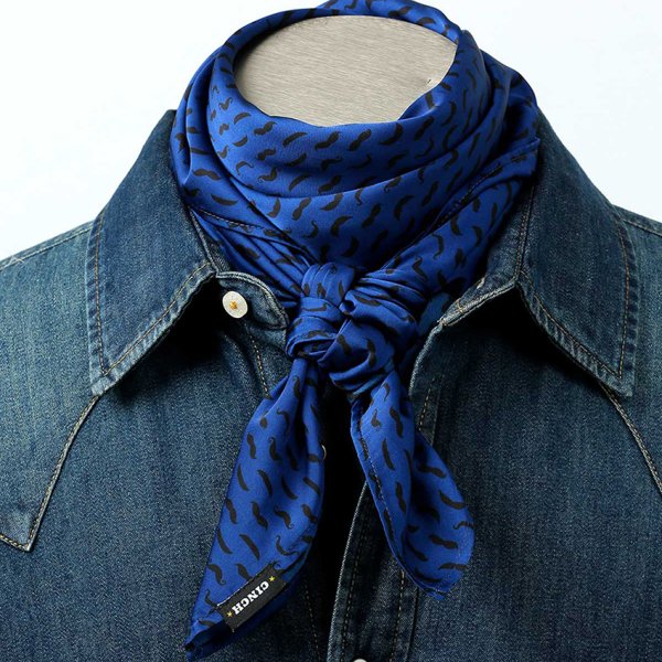 Cinch Royal Mustache Print Wild Rag