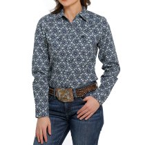 Cinch Printed Western Snap Shirt for Women