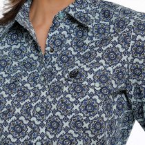 Cinch Printed Western Snap Shirt for Women