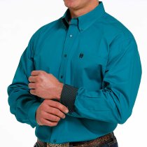 Cinch Men’s Solid Teal Button Down Shirt