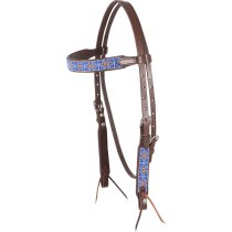 Cashel Beaded Headstall Turquoise Red