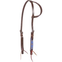 Cashel Beaded Slip Ear Headstall Turquoise Red