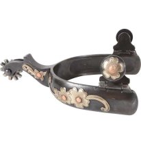 Classic Equine Flower Series Spurs Large 1 Inch