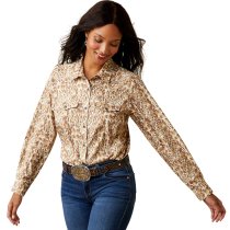 Ariat Western VentTek Stretch Womens Shirt - Leopard M