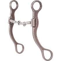 Classic Equine Rasp Shank Bit Smooth Bar Dogbone