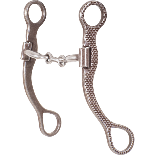 Classic Equine Rasp Shank Bit Smooth Bar Dogbone