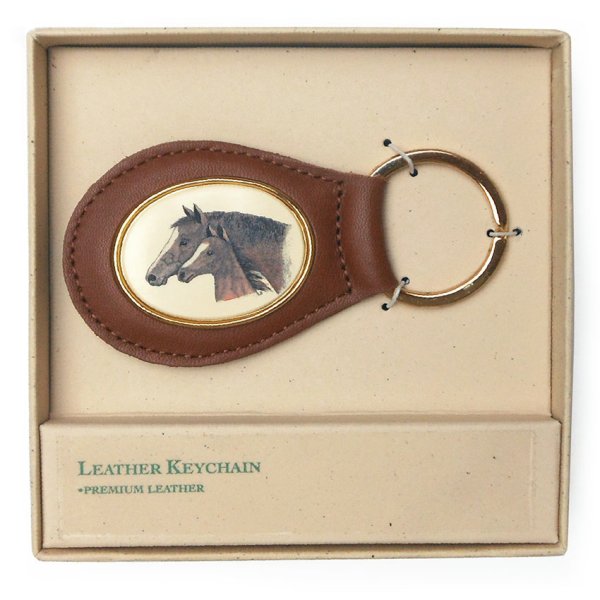 Barlow Leather Key Chain - Mare and Foal