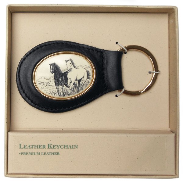 Barlow Leather Key Chain - Stallions