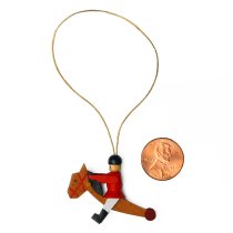 Mini Christmas Ornament Stick Horse and Rider