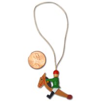 Mini Christmas Ornament Stick Horse and Rider