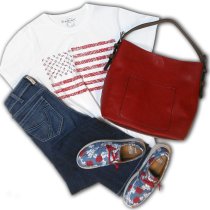 Ariat Small Town American Flag T-Shirt for Women