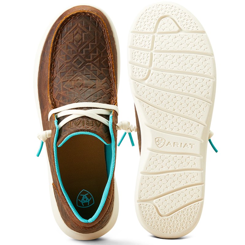 Ariat Hilo Mid Shoe Scarpa Uomo - Bomber Marrone, Taglia 42 EU, Pelle Con Lacci Elastici E Suola Ammortizzata