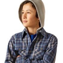Ariat Boys Hanley Flannel Hoodie Jacket M