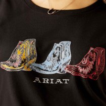 Ariat Black Pop Boots Logo T Shirt for Women