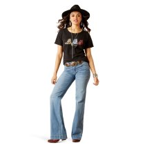 Ariat Black Pop Boots Logo T Shirt for Women