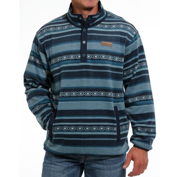 Cinch Men's Pullover in Printed Polar Fleece