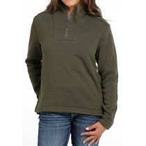 Cinch Women's 1/4 Zip Pullover Sweater M