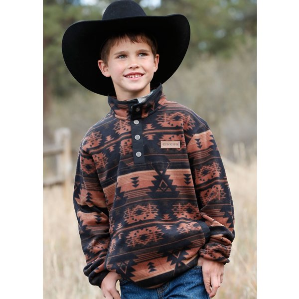 Cinch Printed Fleece Pullover for Boys